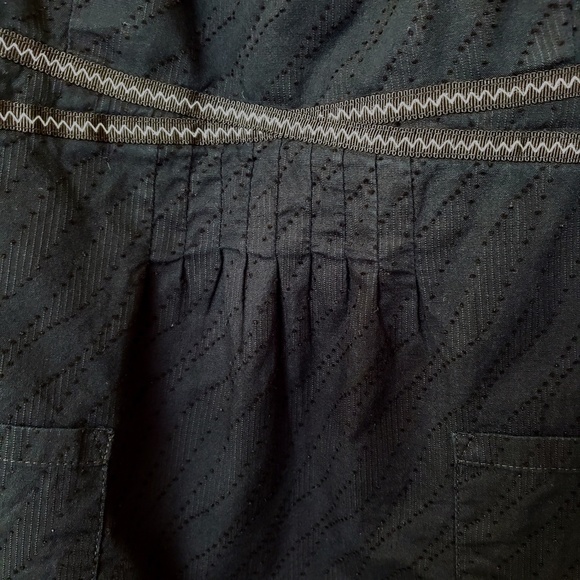 Cherokee Studio 100% Cotton Black Square Neck Babydoll Scrub Top - Womens Medium - Picture 3 of 8